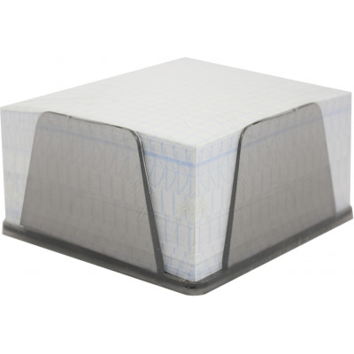 Папір для нотаток 90х90 мм Economix, 500 арк., клітинка, в чорному пластиковому боксі, білий - E20901 Economix