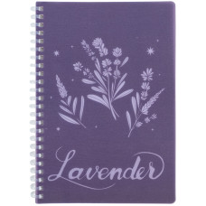 Блокнот на спіралі пласт. обкл., А5, 80 арк., кл., Lavender 4