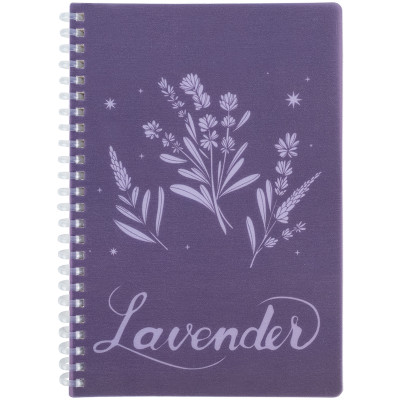 Блокнот на спіралі пласт. обкл., А5, 80 арк., кл., Lavender 4