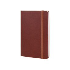Деловая записная книжка VIVELLA, А5, мягкая обложка, резинка, белый блок линия, коричневый