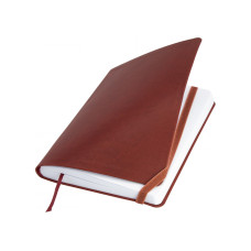 Деловая записная книжка VIVELLA, А5, мягкая обложка, резинка, белый блок линия, коричневый