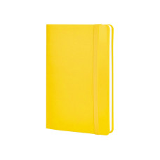 Деловая записная книжка VIVELLA, А5, мягкая обложка, резинка, белый блок линия, желтый