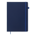Книга записная ETALON 210*295, 96л., клетка, обложка искуственная кожа, синий