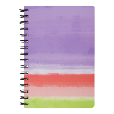 Книга для нотаток COLOUR LINES, А5, 80 арк., клітинка, тв. картонна обкладинка, фіолетова
