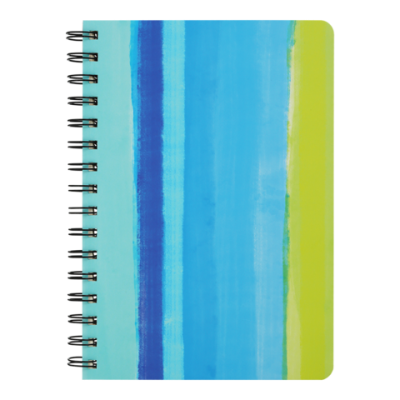 Книга для нотаток COLOUR LINES, А5, 80 арк., клітинка, тв. картонна обкладинка, синя