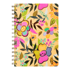 Книга для нотаток COLORFUL, А5, 80 арк., клітинка, тв. картонна обкладинка, жовта