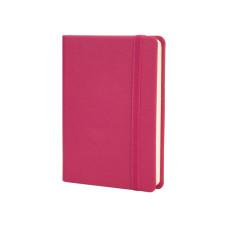 Деловая записная книжка VIVELLA, А6, твердая обложка, резинка, кремовый блок линия, розовый