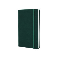 Ділова записна книжка SQUARE, А5, тверда обкладинка, гумка, білий блок, клітинка, зелений