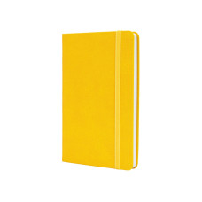 Ділова записна книжка SQUARE, А5, тверда обкладинка, гумка, білий блок, клітинка, жовтий