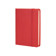 Деловая записная книжка VIVELLA, А6, твердая обложка, резинка, кремовый блок линия, красный
