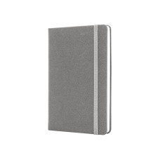 Деловая записная книжка NAMIB, А5, твердая обложка, резинка, белый блок клетка, серый