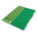 Блокнот Adamant: зелений, A4 (200х285), пласт. обкл., спіраль, з розділ., блок з перф., 120, кліт. - O20843-04 Optima