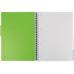 Блокнот Adamant: зелений, A4 (200х285), пласт. обкл., спіраль, з розділ., блок з перф., 120, кліт. - O20843-04 Optima