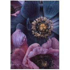 Книга записная А4, 192 л., клет., Flora, фиолетовая