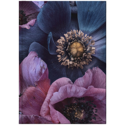 Книга записна А4, 192арк., кліт., Flora, фіолетова