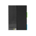 Блокнот Adamant: черный, A4, пластиковая обложка, с разделителями и перфорацией, 120л, клетка - O20843-01 Optima