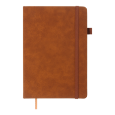 Блокнот діловий SMARTI А5, 96л, клітинка, обкладинка штучна шкіра, коричневий