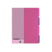 Блокнот Adamant: рожевий, A4 (200х285), пласт. обкл., спіраль, з розділ., блок з перф., 120, кліт. - O20843-09 Optima