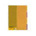 Блокнот Adamant: жовтий, A4 (200х285), пласт. обкл., спіраль, з розділ., блок з перф., 120, кліт. - O20843-05 Optima