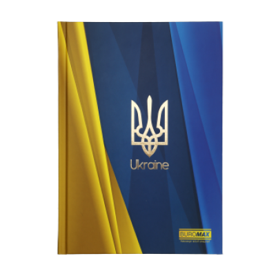 Блокнот UKRAINE, А-5, 96л., кл., тв. обкл., глян. лам., синій електрик - BM.24511101-45