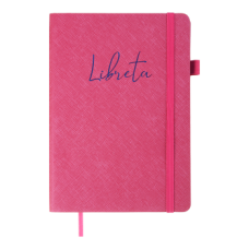 Блокнот діловий LIBRETA А5, 96л, клітинка, обкладинка штучна шкіра, малиновий