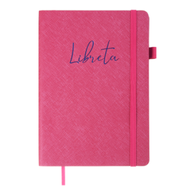 Блокнот діловий LIBRETA А5, 96л, клітинка, обкладинка штучна шкіра, малиновий - BM.295117-29