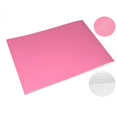 Блокнот А5 36 л # в клітинку ВА5536-ПО01 пластикова обкладинка, рожевий