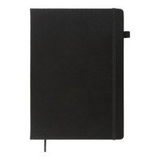 Книга записная ETALON 210*295, 96л., клетка, обложка искуственная кожа, черный