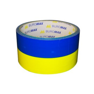 Клейкая лента упаковочная PATRIOT, 48мм x 35м, синьо-жовта - BM.7007-85 Buromax