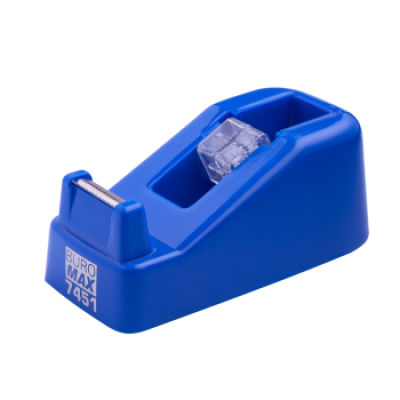 Диспенсер для канцелярского скотча (ширина до 18 мм), 122x60x50 мм, пластиковый, синий - BM.7451-02 Buromax