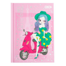 Блокнот CUTE GIRL, А-6, 64л., кл., тв. обкл., мат. лам.+лак, рожевий