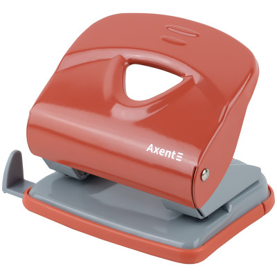 Дырокол Exakt-2 металлический, 30 листов, Earth colors коралловый