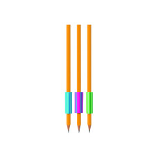 Треугольный ластик-грип для карандаша Stripy, цвета ассорти