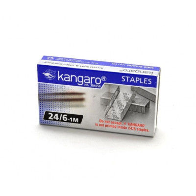 Скоби №24/6 30л 1000шт Kangaro 20/1000шт/уп - 00727 Kangaro