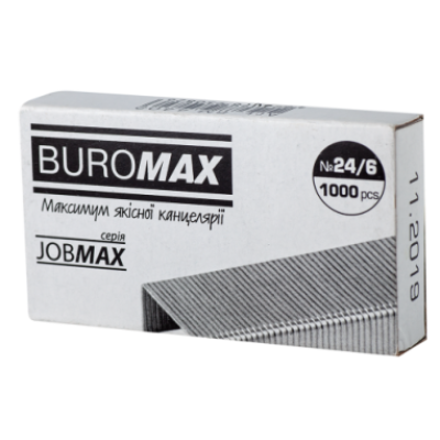 Скобы №24/6, JOBMAX, 1000 шт. - BM.4402 Buromax