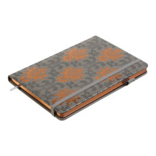 Блокнот діловий ROYAL А5, 96л, клітинка, обкладинка штучна шкіра, сірий
