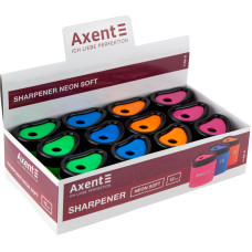 Точилка с контейнером Axent 1158 Neonl soft 12шт/уп