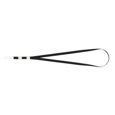 Шнурок с карабином для бейджа-идентификатора, 460х10 мм, черный