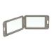 Badge-ідентифікатор вертикальний, пласт., 69х111мм, PP+PVC, сірий