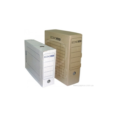 Короб архівний картонний 100 мм Economix, коричневий - E32704-07 Economix
