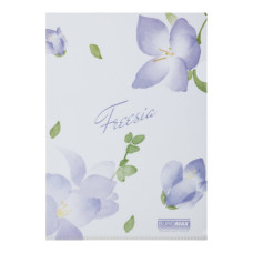 Папка-кутик А4, FREESIA ARABESKI, напівпрозора, бузкова