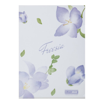 Папка-кутик А4, FREESIA ARABESKI, напівпрозора, бузкова