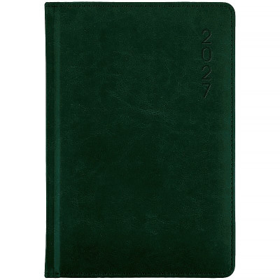Ежедневник 2027 Classic Lux, 145*210, слп/т темно-зеленый