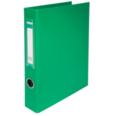 Папка-регистратор двухсторонняя, 4 D-обр.кольца, А4, ширина торца 40 мм, зеленая