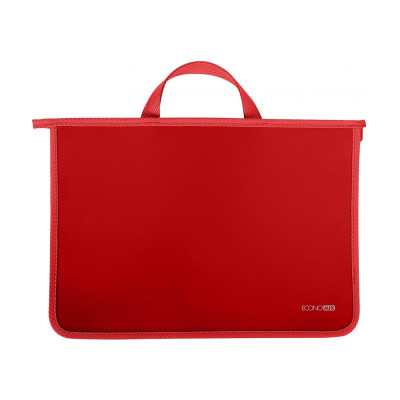 Портфель пластиковий А4 Economix на блискавці, 2 відділення, червоний - E31630-03 Economix