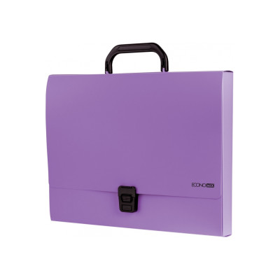 Портфель пластиковий A4 Economix на застібці, 1 відділення, фіолетовий - E31607-12 Economix