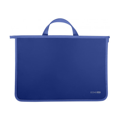 Портфель пластиковый А4 на молнии, синий E31630-02