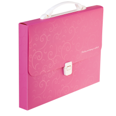 Портфель пластиковий A435мм, BAROCCO, рожевий
