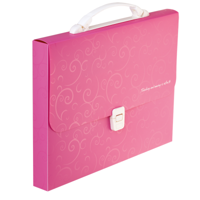 Портфель пластиковий A435мм, BAROCCO, рожевий - BM.3719-10 Buromax