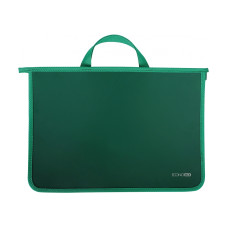 Портфель пластиковий А4 на блискавці, зелений